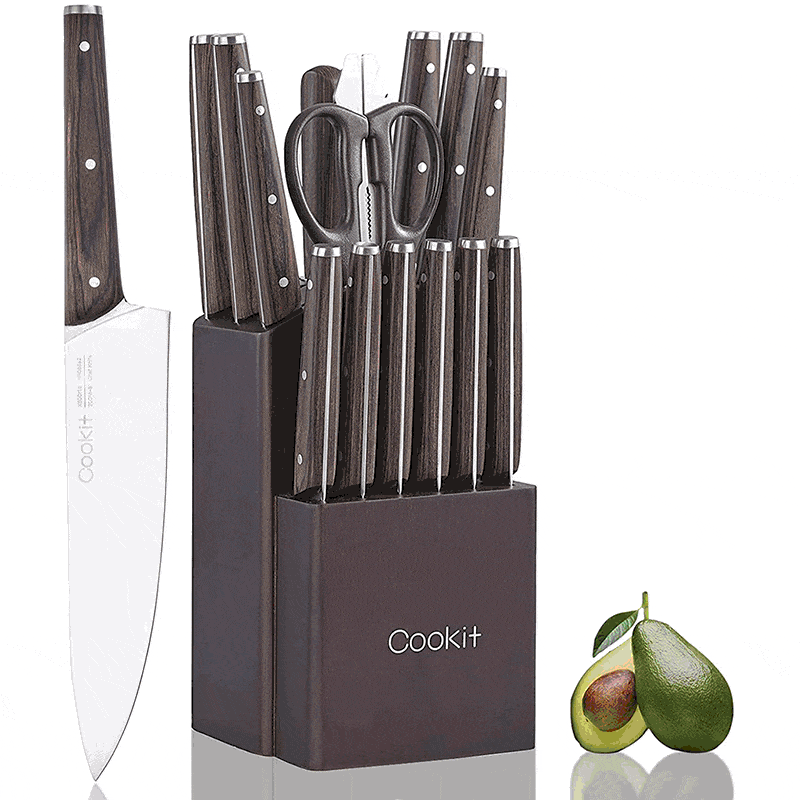  Tools of the Trade Fine Edge Stainless Steel 15-Piece Cutlery  Set: Block Knife Sets: Home & Kitchen